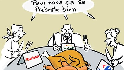 Illustration négociations entre rapaces