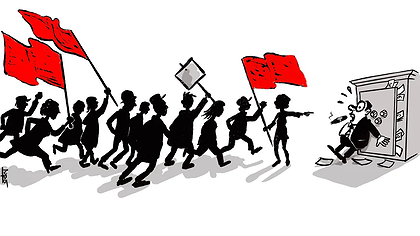 Illustration grèves pour les salaires