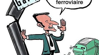 Illustration - les trains fantômes de Macron