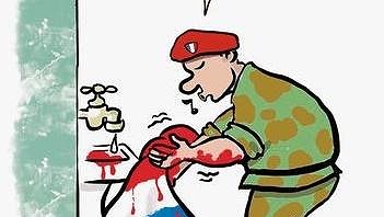 Illustration - dehors les troupes françaises !