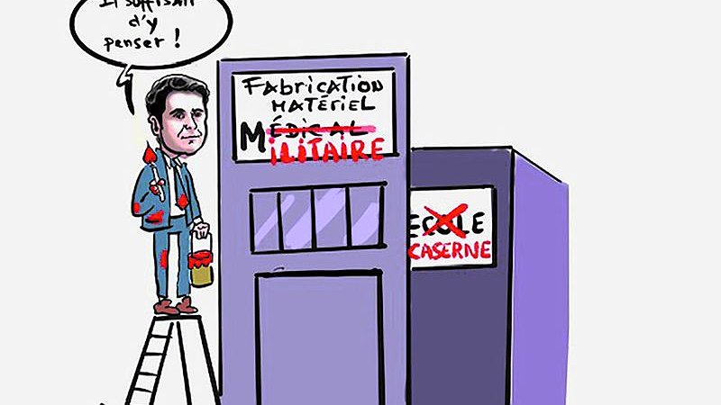 Illustration - plus de bombes, moins d’hôpitaux