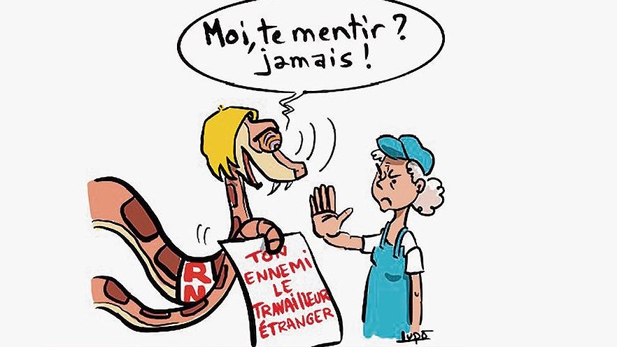 Illustration - pérorer, la main dans le sac